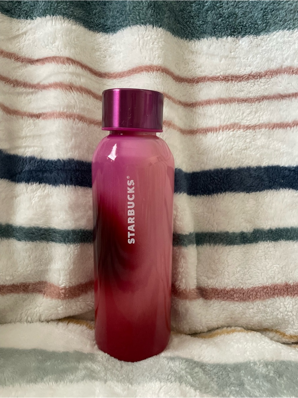 Starbucks Pink Gradient Glass Bottle